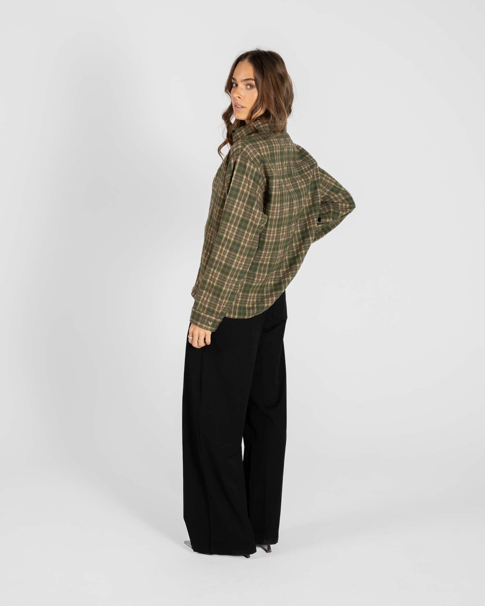 Ternet Flannel shirt Green Dame